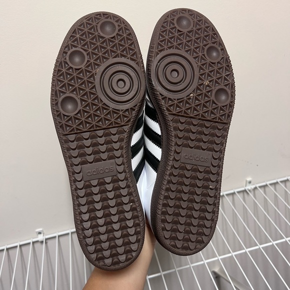 Adidas Samba White and Black Trainers - Picture 5 of 6